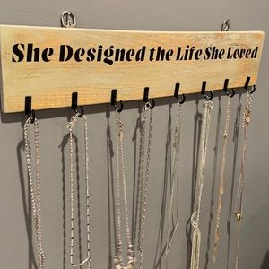 Hand Made jewelry holder 8 hooks